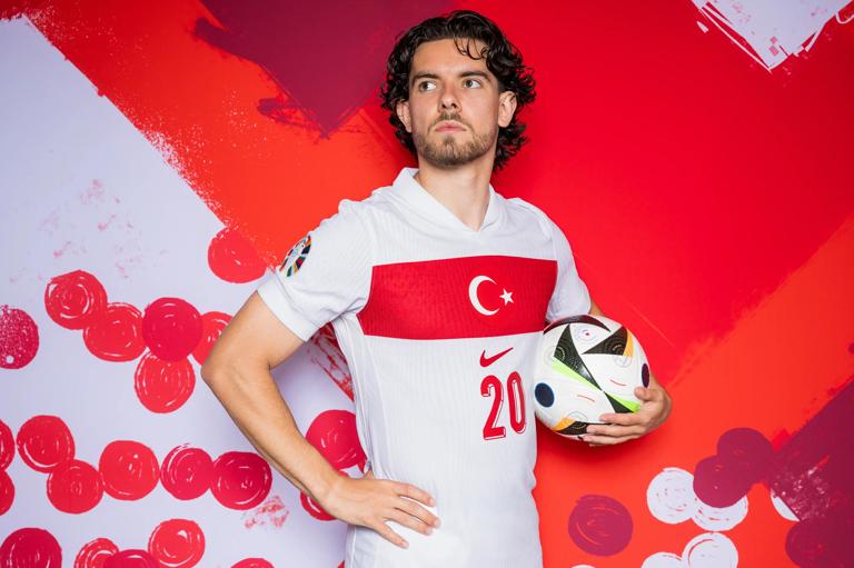 BARSINGHAUSEN, GERMANY - JUNE 12: Ferdi Kadioglu of Turkiye poses for a portrait during the Turkiye Portrait session ahead of the UEFA EURO 2024 Germany on June 12, 2024 in Barsinghausen, Germany. (Photo by Manuel Eletto - UEFA/UEFA via Getty Images)
