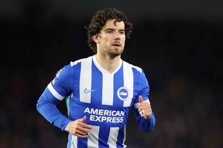 BRIGHTON, ENGLAND - DECEMBER 03: Ferdi Kadioglu of Brighton during the Premier League match between Brighton & Hove Albion and Aston Villa at Amex Stadium on December 03, 2025 in Brighton, England. (Photo by Alex Pantling/Getty Images)
