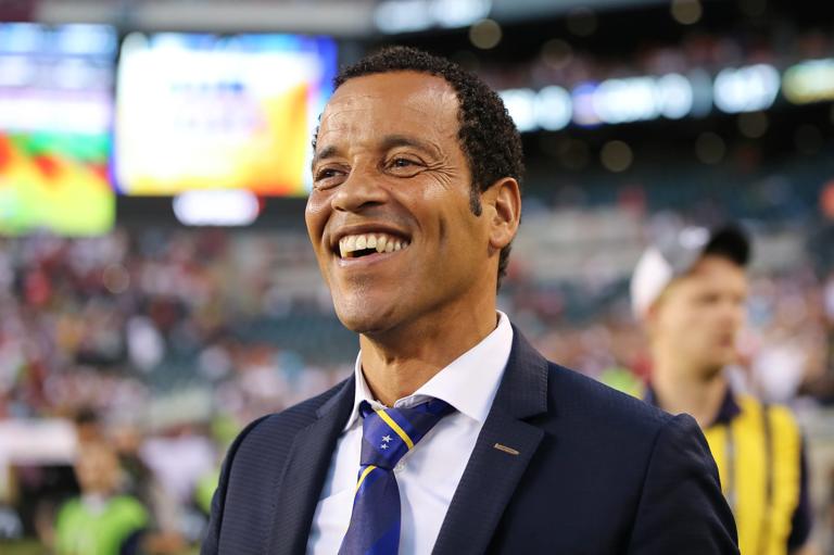 PHILADELPHIA, PA - JUNE 30: Remko Bicentini the head coach / manager of Curacao during the 2019 CONCACAF Gold Cup Quarter Final match between United States of America v Curacao at Lincoln Financial Field on June 30, 2019 in Philadelphia, Pennsylvania. (Photo by Matthew Ashton - AMA/Getty Images)